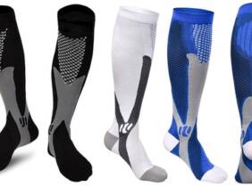 Cupón descuento oferta Calcetines deportivos hasta la rodilla: Blanco / S-M / 3