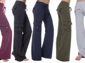 Cupón descuento oferta Pantalones de chándal de yoga con bolsillos: Rojo / XXL / 1