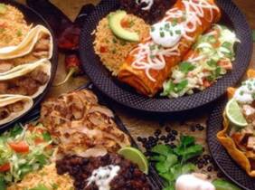 Menú mexicano con tacos