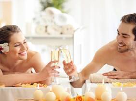 Masaje en pareja con degustación de té o cava y bombón de chocolate