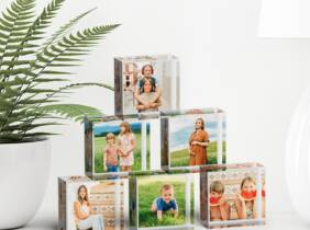 Mini bloque cristal acrílico con imagen personalizable en Photo Gifts