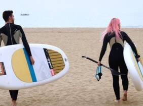 Sesión de bautismo de paddle surf con Maresme Waves