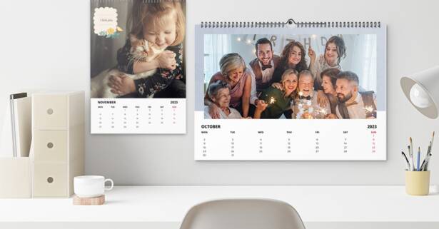 Fotocalendario personalizable con Photo Gifts