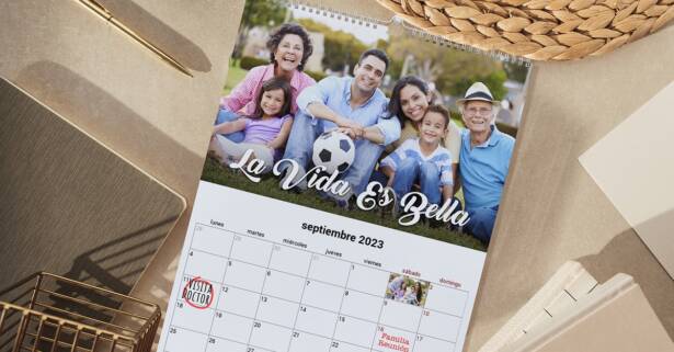 Hasta 5 calendarios de pared personalizables